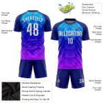 Custom Sublimation Soccer Uniform Jersey Royal White Light Blue Hot Pink Custom Royal White Light Blue-Hot Pink Sublimation - Image 3