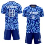 Custom Royal Light Blue Sublimation Soccer Uniform Jersey for Men and Women Custom Royal White-Light Blue Sublimation Soccer - Image 2