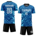 Custom Sublimation Soccer Jersey White Light Blue 5746 - Personalized Uniform Custom Royal White-Light Blue Sublimation Soccer - Image 2