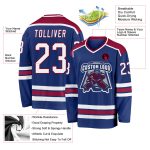 Custom Maroon Royal Hockey Jersey - Personalized Team Uniform Jersey Custom Royal White-Maroon Hockey Jersey - Image 3