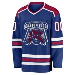 Custom Maroon Royal Hockey Jersey - Personalized Team Uniform Jersey Custom Royal White-Maroon Hockey Jersey - Image 2