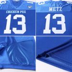 Custom Football Jersey - Authentic Royal White Mesh Design Custom Royal White Mesh Authentic Football Jersey - Image 5