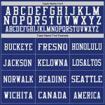 Custom Football Jersey - Authentic Royal White Mesh Design Custom Royal White Mesh Authentic Football Jersey - Image 3