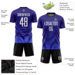 Royal White-Navy Custom Soccer Jersey Sublimation Uniform for Teams Custom Royal White-Navy Sublimation Soccer Uniform Jersey - Image 3