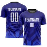 Royal White-Navy Custom Soccer Jersey Sublimation Uniform for Teams Custom Royal White-Navy Sublimation Soccer Uniform Jersey