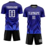 Royal White-Navy Custom Soccer Jersey Sublimation Uniform for Teams Custom Royal White-Navy Sublimation Soccer Uniform Jersey - Image 2