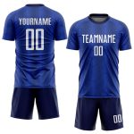 Custom Royal White Navy Soccer Jersey Sublimation Style 7334 - High-Quality Athletic Uniform Custom Royal White-Navy Sublimation - Image 2