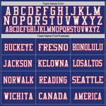 Custom Royal Red Mesh Football Jersey - Authentic Throwback Design Custom Royal White-Red Mesh Authentic Throwback Football - Image 3