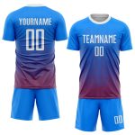 Custom Sublimation Soccer Jersey - Royal White-Red Uniform for Teams Custom Royal White-Red Sublimation Soccer Uniform Jersey - Image 2