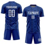 Custom Royal White Soccer Jersey Sublimation Uniform - Style 3566 Custom Royal White Sublimation Soccer Uniform Jersey Style - Image 2