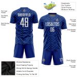 Custom Royal White Soccer Jersey Sublimation Uniform - Style 3566 Custom Royal White Sublimation Soccer Uniform Jersey Style - Image 3