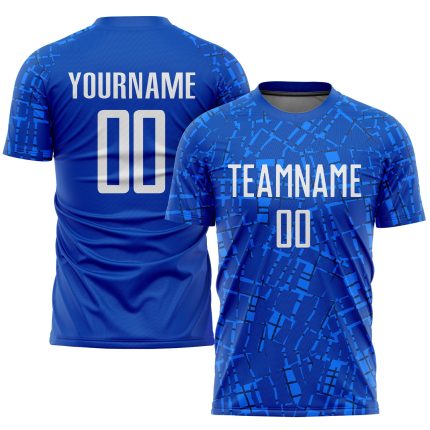 Custom Royal White Soccer Jersey Sublimation Uniform Style 5711 - Personalized Sportswear Custom Royal White Sublimation