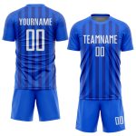 Custom Royal White Soccer Jersey Sublimation Uniform Style 8286 Custom Royal White Sublimation Soccer Uniform Jersey Style - Image 2