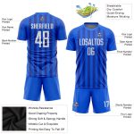 Custom Royal White Soccer Jersey Sublimation Uniform Style 8286 Custom Royal White Sublimation Soccer Uniform Jersey Style - Image 3