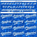 Custom Royal White Softball Jersey Unisex Style 6206 - Two-Button Design Custom Royal White Two-Button Unisex Softball Jersey - Image 4