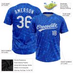 Custom Royal White Softball Jersey Unisex Style 6206 - Two-Button Design Custom Royal White Two-Button Unisex Softball Jersey - Image 3