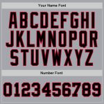 Custom Authentic Basketball Jersey in Silver Gray Black Red - Throwback Style Custom Silver Gray Black-Red Authentic Throwback - Image 3