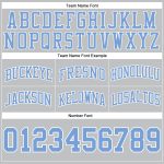 Silver Gray Light Blue White Authentic Basketball Shorts - Custom Throwback Design Custom Silver Gray Light Blue-White Authentic - Image 3