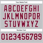 Custom Basketball Jersey - Authentic Throwback in Silver Gray and Maroon-White Colors Custom Silver Gray Maroon-White Authentic - Image 4