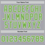 Silver Gray Neon Green White Custom Authentic Basketball Jersey Custom Silver Gray Neon Green-White Authentic Throwback Basketball - Image 3