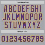 Custom Basketball Jersey - Authentic Silver Gray Purple Gold Throwback Design Custom Silver Gray Purple-Gold Authentic Throwback - Image 3