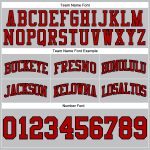 Custom Red-Black Silver Gray Basketball Shorts - Authentic Throwback Style Custom Silver Gray Red-Black Authentic Throwback - Image 3