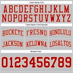 Custom Silver Gray Red Cream Basketball Shorts | Authentic Throwback Style Custom Silver Gray Red-Cream Authentic Throwback - Image 3