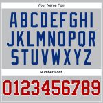 Red-Royal Silver Gray Custom Authentic Basketball Jersey - Throwback Style Custom Silver Gray Red-Royal Authentic Throwback - Image 4