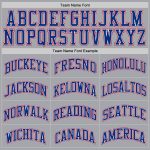 Custom Silver Gray Red Authentic Throwback Basketball Jersey Custom Silver Gray Royal-Red Authentic Throwback Basketball - Image 4