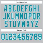 Custom Authentic Throwback Basketball Jersey Silver Gray Teal White Custom Silver Gray Teal-White Authentic Throwback Basketball - Image 4