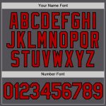 Custom Performance T-Shirt in Steel Gray with Red-Black Accents - High-Quality Athletic Wear Custom Steel Gray Red-Black - Image 4