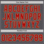 Custom Performance T-Shirt in Steel Gray with Red and Old Gold Accents Custom Steel Gray Red-Old Gold Performance T-Shirt - Image 4