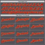 Custom Performance T-Shirt in Steel Gray with Red and Old Gold Accents Custom Steel Gray Red-Old Gold Performance T-Shirt - Image 3