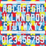 Autism Awareness Custom Stitched 3D Puzzle Pieces Sweatshirt Hoodie - White-Light Blue Design Custom Stitched Autism Awareness - Image 4