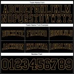 Black Gold Custom Stitched Football Hoodie Pullover Sweatshirt for Men and Women Custom Stitched Black Black-Old Gold Football - Image 3