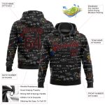 Black Red-White 3D Pattern Custom Math Sports Hoodie Pullover Sweatshirt Custom Stitched Black Black Red-White 3D Pattern - Image 2