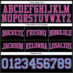 Black Light Blue-Pink Custom Stitched Hoodie Sweatshirt Pullover for Football Custom Stitched Black Light Blue-Pink Football - Image 3