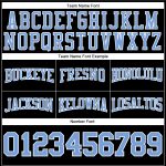Custom Stitched Football Hoodie Black Light Blue White Pullover Sweatshirt Custom Stitched Black Light Blue-White Football - Image 3
