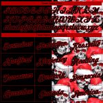 3D Skull Design Black Red-White Pullover Hoodie with Christmas Santa Hat - Custom Stitched Sports Sweatshirt Custom Stitched - Image 3
