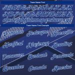 Black Royal-White 3D Pattern Sports Hoodie Custom Stitched Pullover Sweatshirt Custom Stitched Black Royal-White 3D Pattern - Image 3