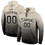 Custom Stitched Cream Black Fade Sports Hoodie Sweatshirt Pullover Custom Stitched Cream Black Fade Fashion Sports Pullover