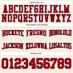 Custom Stitched Red Navy Cream Football Hoodie Pullover Sweatshirt for Men Custom Stitched Cream Red-Navy Football Pullover - Image 3