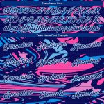 Royal Pink Light Blue-White 3D Pattern Sports Hoodie Custom Stitched Pullover Sweatshirt Custom Stitched Figure Royal Pink - Image 3