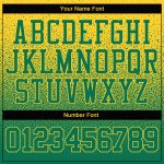 Gold Kelly Green Fade Custom Stitched Sports Hoodie Pullover Sweatshirt Custom Stitched Gold Kelly Green Fade Fashion Sports - Image 4