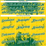 Custom Stitched 3D Pattern Gold Kelly Green White Hoodie Sports Pullover Sweatshirt Custom Stitched Gold Kelly Green-White - Image 3