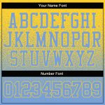 Custom Stitched Gold Light Blue Fade Hoodie Sweatshirt for Fashion Sports Custom Stitched Gold Light Blue Fade Fashion Sports - Image 4