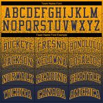 Gold Navy Fade Custom Stitched Fashion Sports Hoodie Pullover Sweatshirt Custom Stitched Gold Navy Fade Fashion Sports Pullover - Image 3