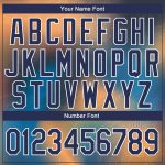 Gold Navy Light Blue White Custom 3D Pattern Sports Hoodie Pullover Sweatshirt Custom Stitched Gold Navy Light Blue-White - Image 4