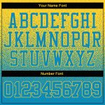 Gold Panther Custom Hoodie Pullover Sweatshirt with Blue Fade Fashion Design Custom Stitched Gold Panther Blue Fade Fashion - Image 4