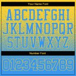 Custom Gold Powder Blue Fade Sports Hoodie Pullover Sweatshirt, Stitched Fashion Design Custom Stitched Gold Powder Blue - Image 4